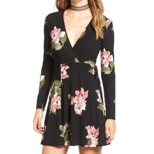 Lush Floral Wrap Dress